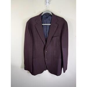 Suitsupply x Zegna Sport Coat 48R Red Plaid Wool Silk Linen Cashmere Unlined